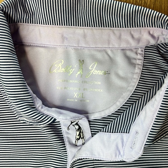 Bobby Jones Performance Mini Feed Stripe Short Sleeve Polo Shirt XXL - Picture 5 of 8